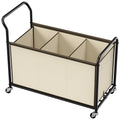 Kntiwiwo 3 Section Laundry Hamper 40 Gal (150L) Rolling Laundry Sorter Cart