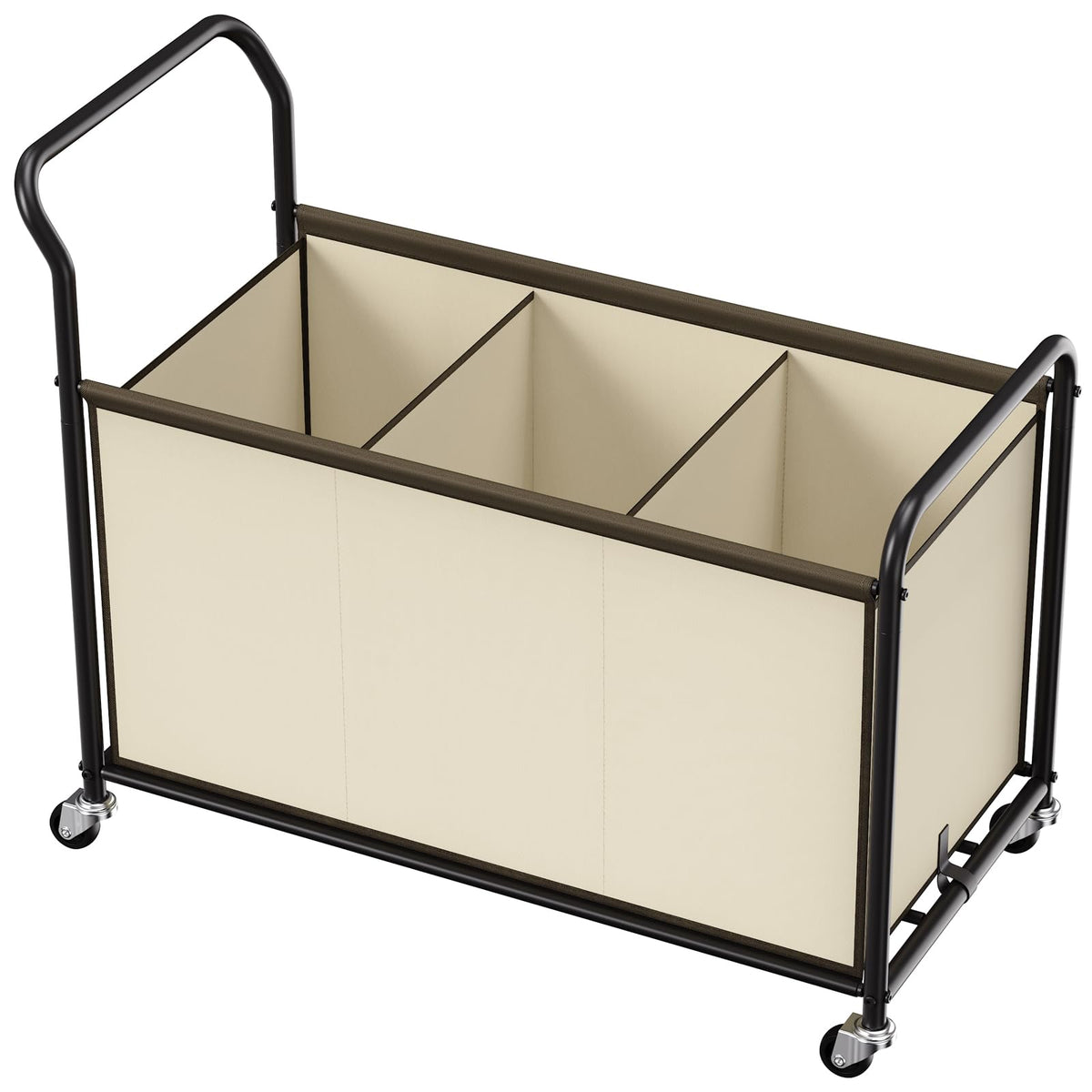 Kntiwiwo 3 Section Laundry Hamper 40 Gal (150L) Rolling Laundry Sorter Cart