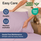 Extra Deep Pocket King Sheets - 4 Piece Breathable & Cooling Bed Sheets - Hotel Luxury Sheet Set - Soft, Wrinkle Free & Comfy - Easily Fits Extra Deep Mattresses - Deep Pocket Light Lavender Sheets