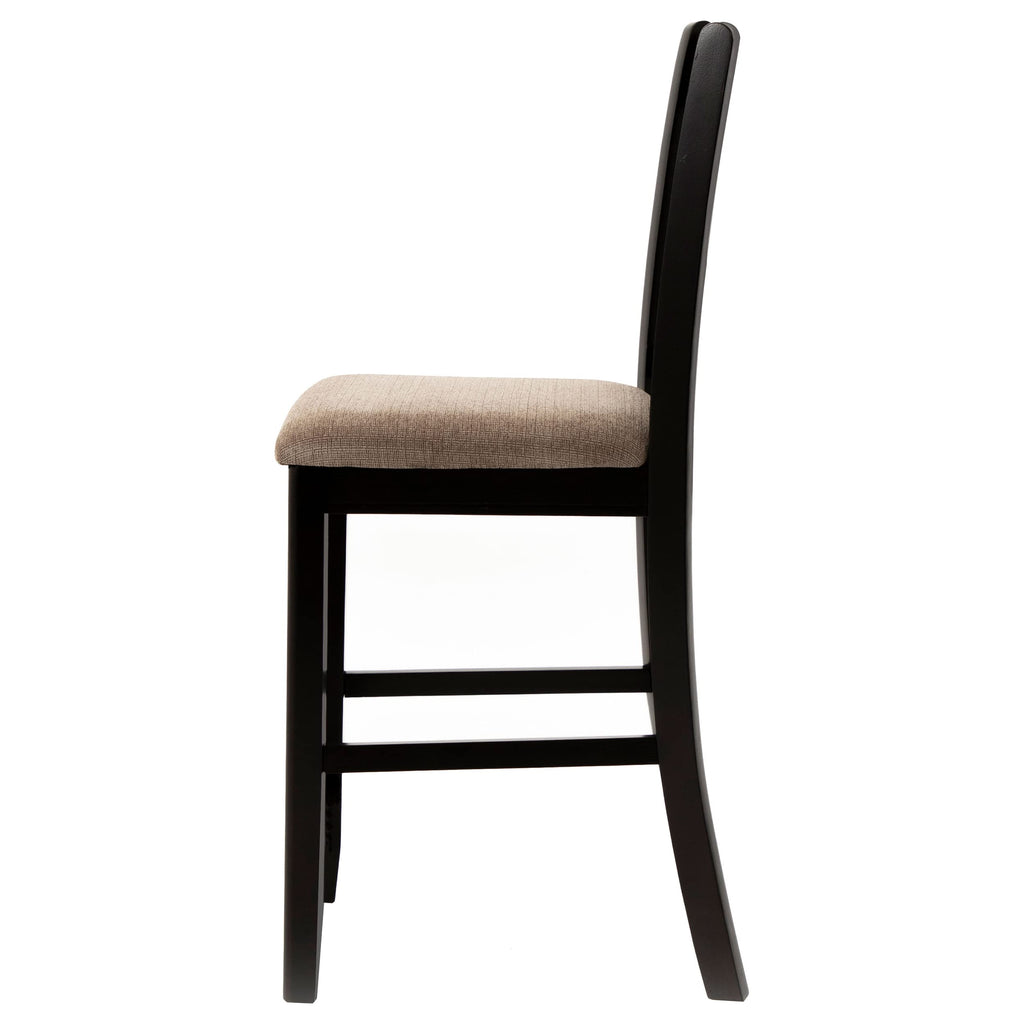 LAVON Lattice Back Counter Stools Tan and Espresso (Set of 2) 105279
