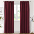 H.Versailtex Blackout Curtains Thermal Insulated Window Treatment Panels Room Darkening Blackout Drapes For Living Room Back Tab/Rod Pocket Bedroom Draperies (2 Panels, Bronze Green, 42 X 84 Inch)