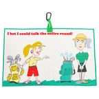 Giggle Golf Waffle Funny Golf Towels for Women (Talk The Entire Round)