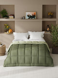 Kopa Ultra Soft Microfiber Reversible Comforter For All Weather 1Pc Double (Feather Lite) Olive/Sage