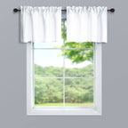 Mrs.Naturall White Valances For Bedroom Windows,Semi Blackout Valance Curtains For Rv Campers,16 Inch Length