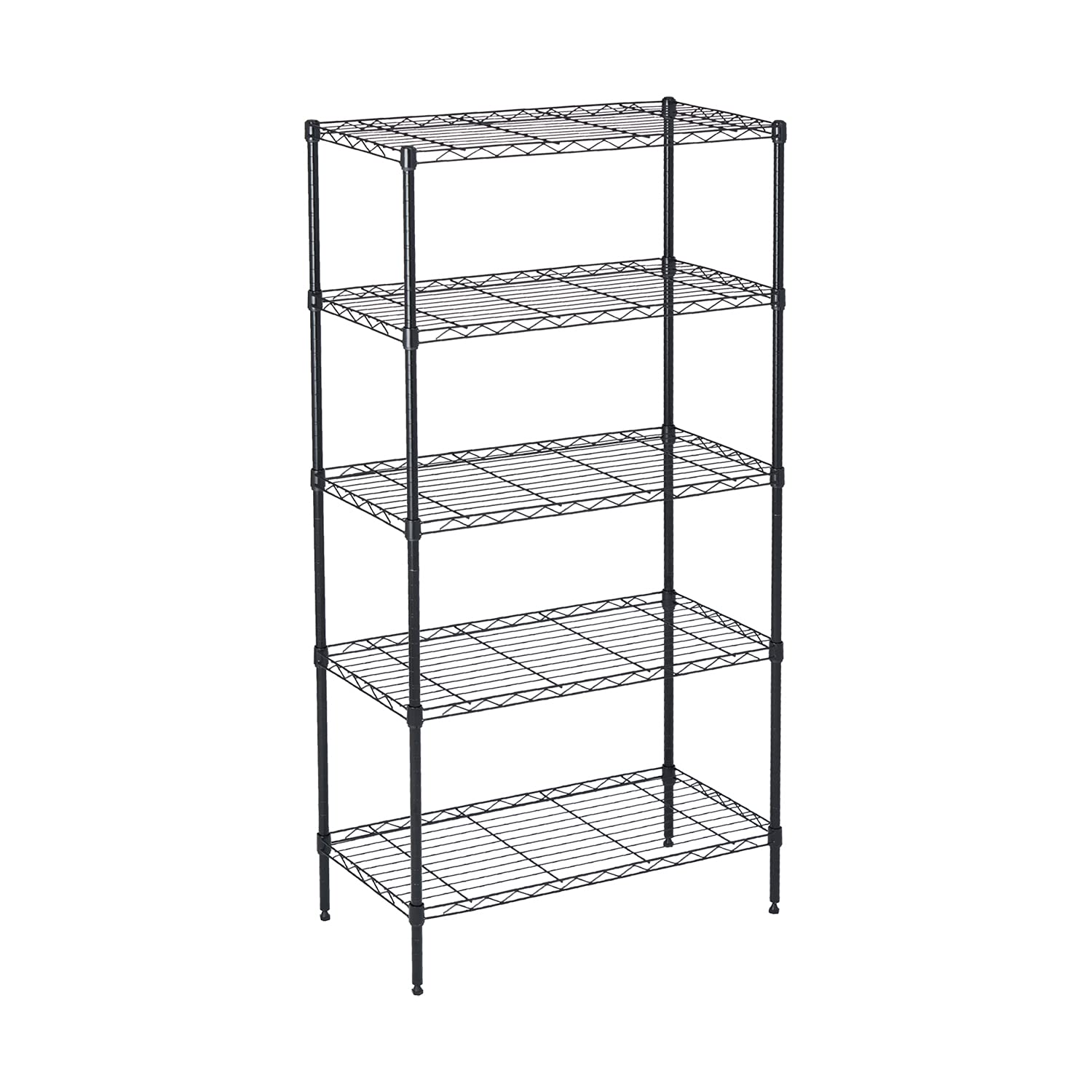 5 Tier Wire Shelving Unit Storage Rack, Metal Heavy Duty Utility Organizers, Organization Units for Products Plant Pantry, Garag
