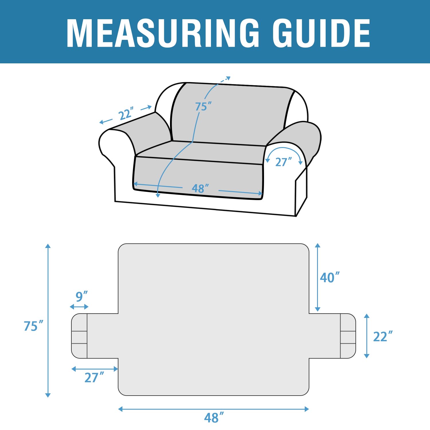 H.Versailtex 100% Waterproof Couch Cover 2 Cushion Sofa Modern Sofa Covers Waterproof And Washable Thick Soft Couch Cover For Dogs With Elastic Straps (Loveseat, French Oak/Beige)