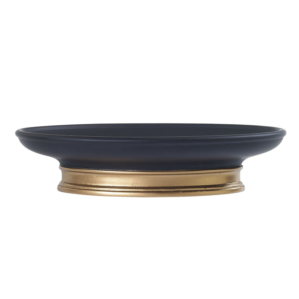 Avanti Linens - Soap Dish, Guest Bathroom Essentials, Countertop Bathroom Accessories, Modern Home Decor (Memphis Collection, Bl