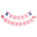 Happy Pink Birthday Banner  Bubble Gum Party Decorations, Enlightened Teacher Banner, Songs For Littles, Funny Birthday Party S