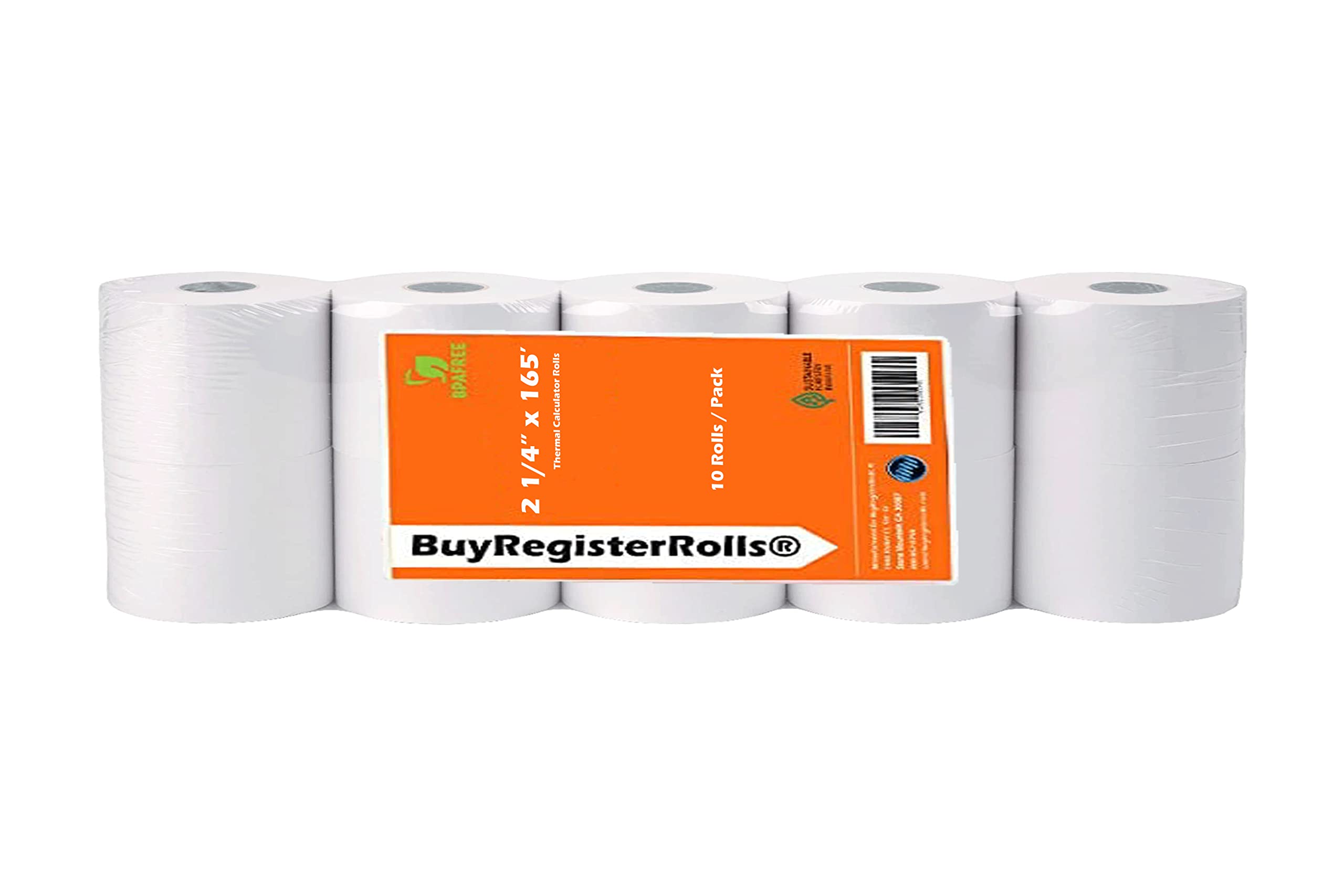 (10 Rolls) 2 1/4' X 165' Thermal Paper For Sharp Xea507 Xea407 Xea207 Era247 347 Sharp Xe-A207, Xe-A407 And Xe-A507 Cash Regist