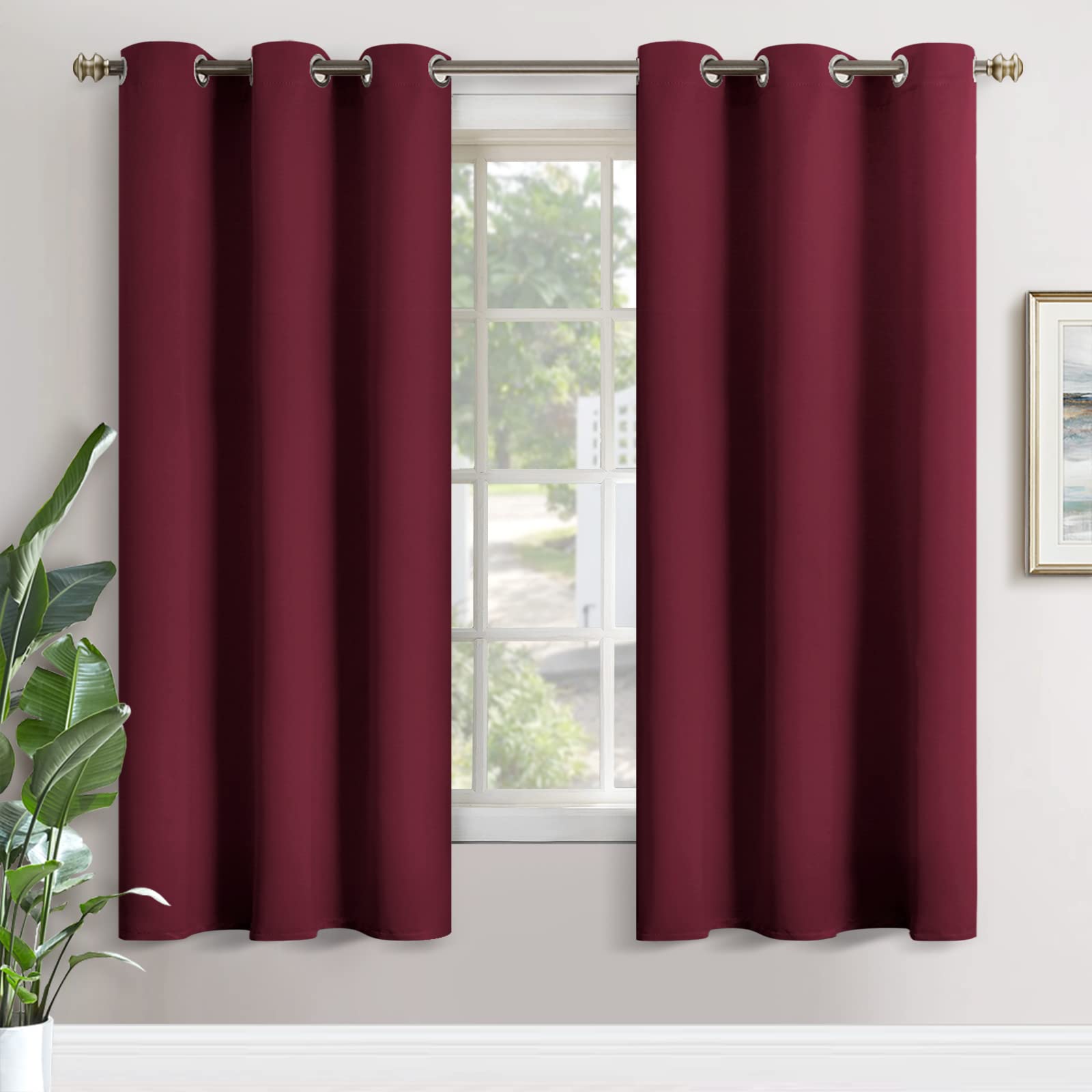YoungsTex Blackout Curtains for Bedroom - Thermal Insulated with Grommet Room Darkening 72 Inches Length Window Drapes for Livin