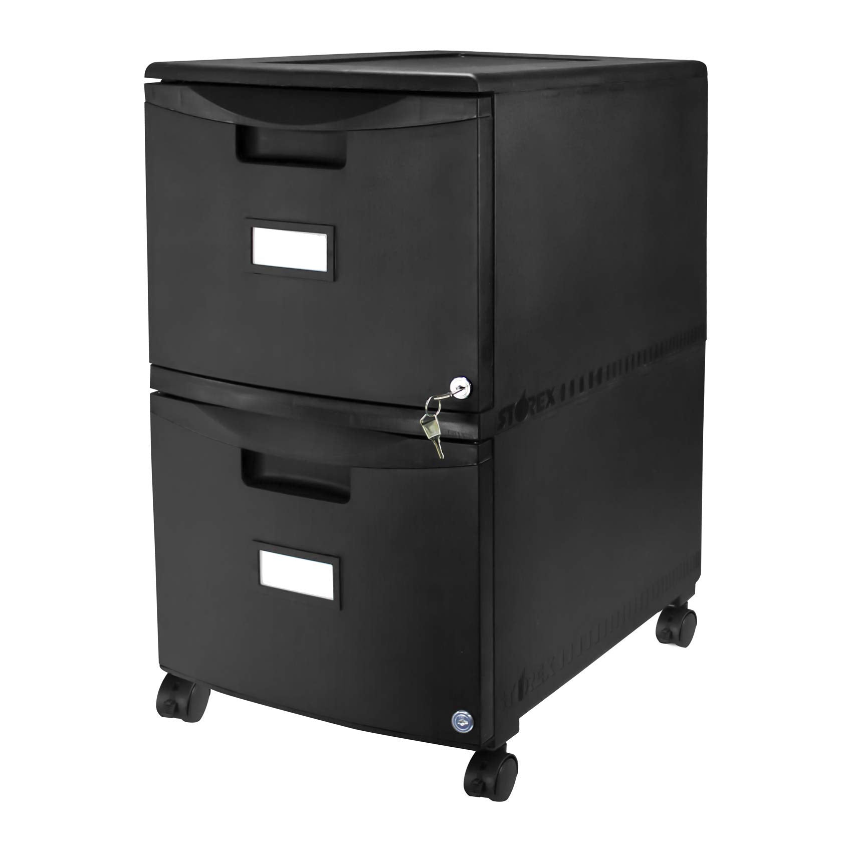 Storex 61312A01C File Cabinet, 1-Pack, Black