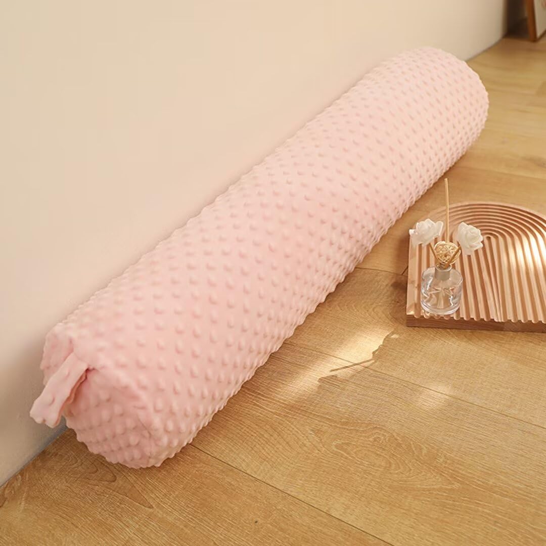 Eoieov Long Body Pillow 59Inch Pink Bolster Pillow For Adults With Removable Cover Long Round Cervical Roll Pillow Round Cylinde