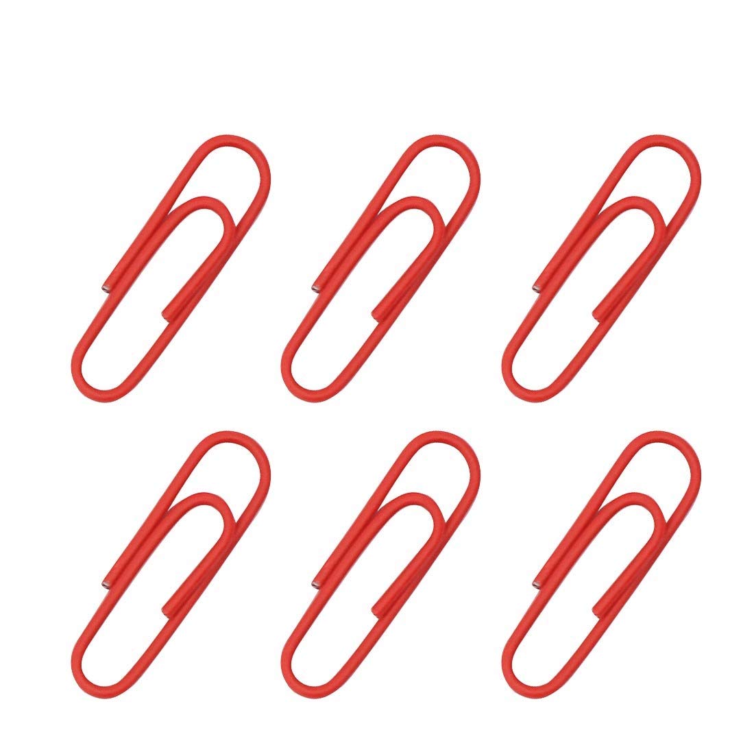 300 Pack 33Mm/1.3 Inch Paper Clips Small Size - Office Supply Accessories Paperclip- Cute Smooth - Vinly Coated(Red)