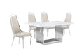 Best Quality Furniture D310-4Sc310-3 Dining Set, 1 Table+4 Chairs, Cream