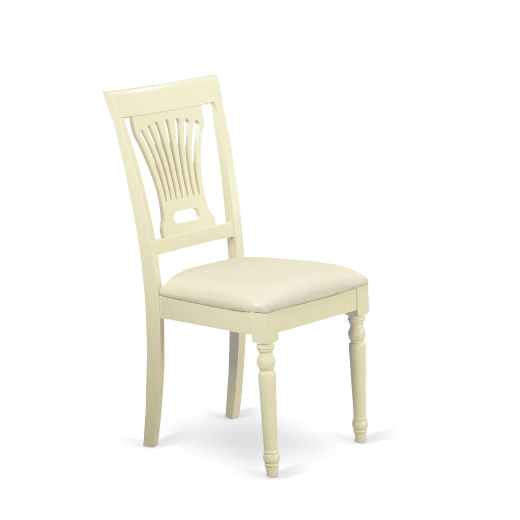 East West Furniture AVPL5-WHI-C 5 Piece Dinette Set for 4 Includes an Oval Dining Room Table with Butterfly Leaf and 4 Linen Fabric Kitchen Dining Chairs, 42x60 Inch, Buttermilk & Cherry