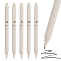 Riancy Aesthetic Pens Beige Pens 5Pcs 0.5Mm Quick Dry Black Ink Gel Pens Fine Point Smooth Writing Cute Pen Japanese Stationary
