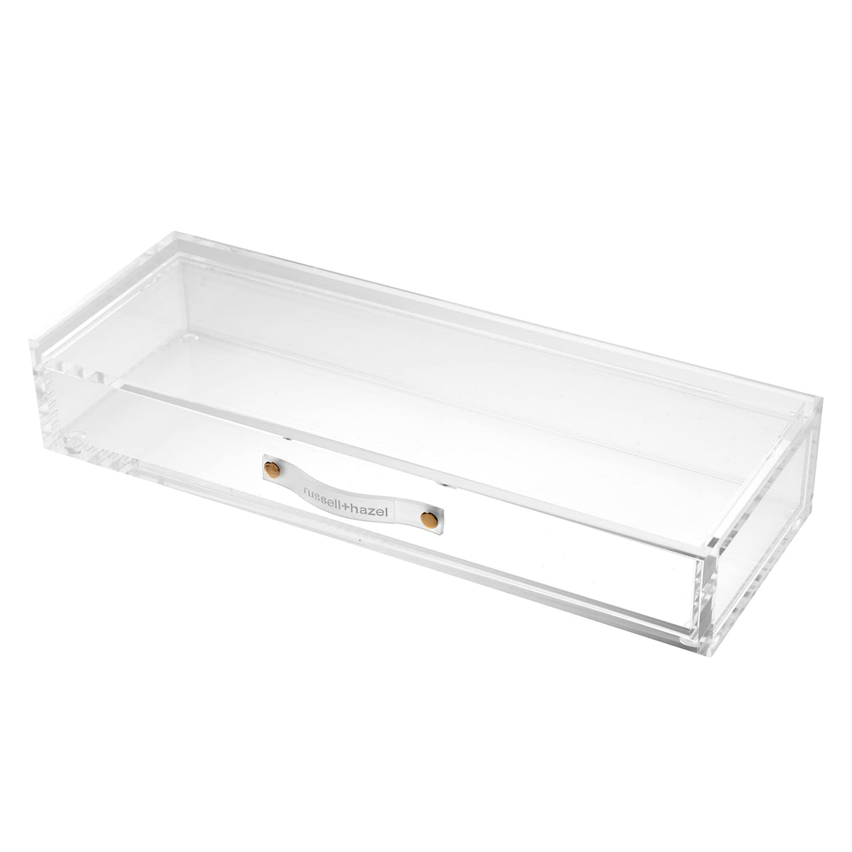 Russell+Hazel Acrylic Drawer Organizer, Office Supplies, Clear, With Handle, 4.5    X 12    X 2.25    (93924)