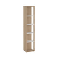 Sign Open Narrow 5 Shelf Boockase, Jackson Hickory/White