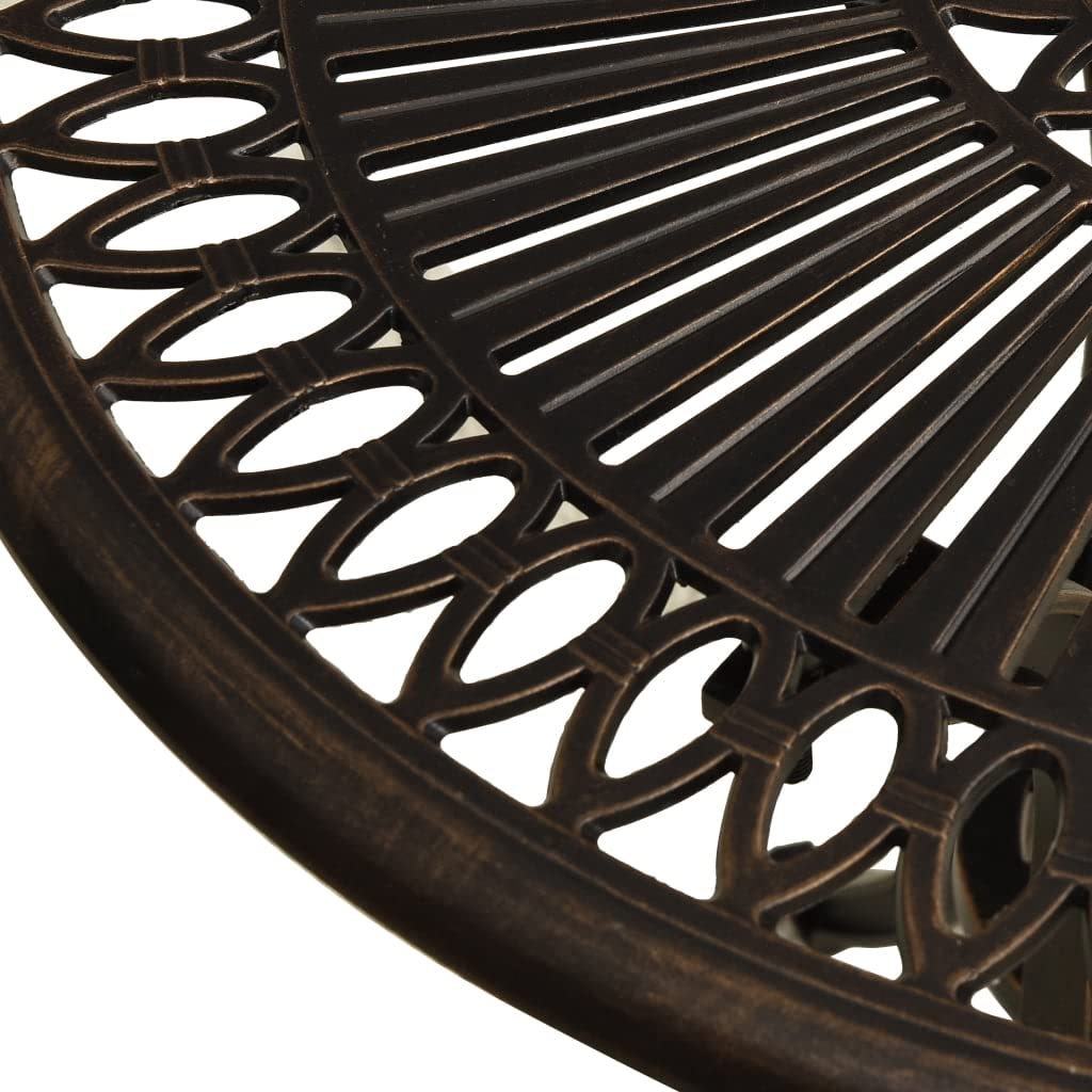 ELEMENT HARBOR Patio Table Bronze 24.4"x24.4"x25.6" Cast Aluminum