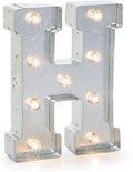 Darice Silver Metal Marquee Letter - H-9.87    Tall, Galvanized Finish