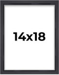 14x18 Shadow Box Frame Contemporary Black | 1'' Depth of Usable Space| Interior Size 14x18 or 18x14 Inches| UV Resistant Acrylic