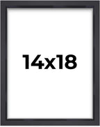 14x18 Shadow Box Frame Contemporary Black | 1'' Depth of Usable Space| Interior Size 14x18 or 18x14 Inches| UV Resistant Acrylic