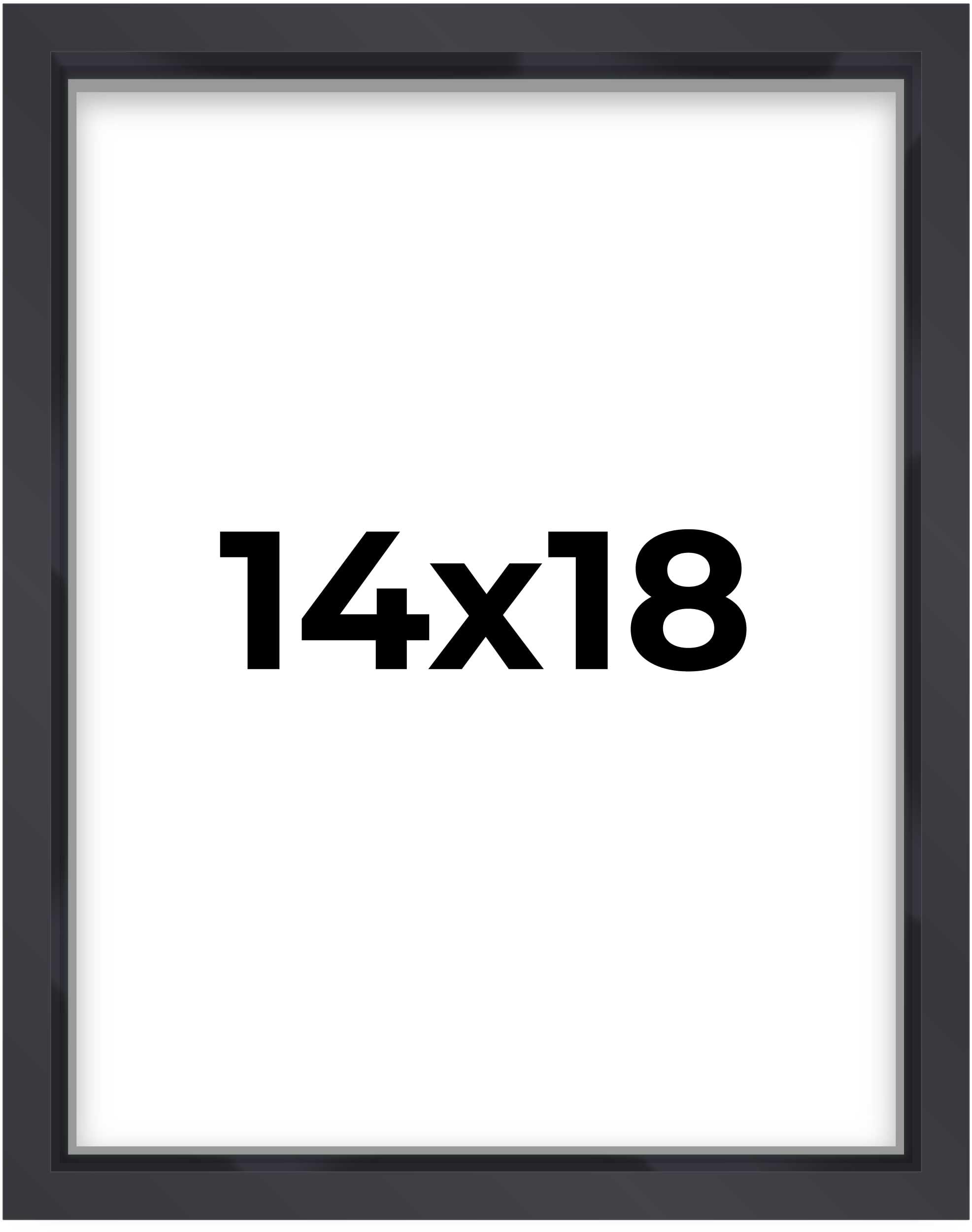 14x18 Shadow Box Frame Contemporary Black | 1'' Depth of Usable Space| Interior Size 14x18 or 18x14 Inches| UV Resistant Acrylic