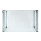 Acme Abraham Rectangular Dining Table in Clear Glass and Chrome