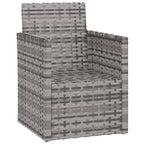 vidaXL Modern Poly Rattan Patio Armchair with Cushions - Comfortable Seating, Weather-Resistant Material, Stylish Gray Armchair for Terrace or Garden, Maximum Load 242.5 lb
