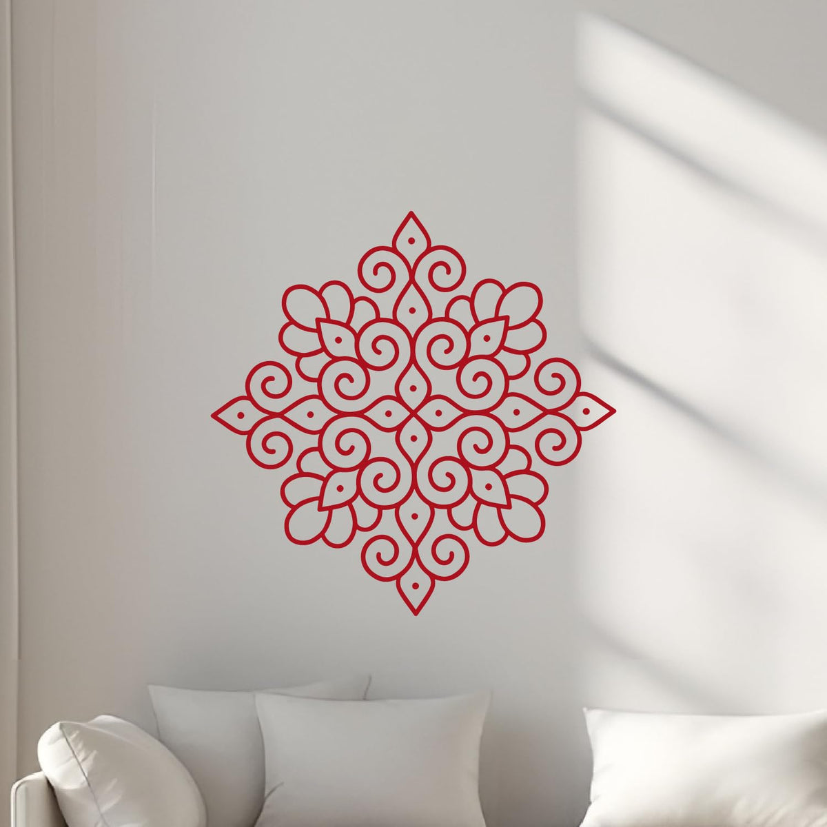VVWV Kolam Wall Sticker for Home Decor | Rangoli Indian Mandala Design | Wall Art Traditional Tamil Kolam Sticker for Pooja Room