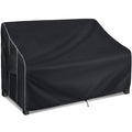 Forspark Patio Furniture Sofa Covers 85W X 37D X 35H 3-Seater Inch Outdoor Waterproof Couch Loveseat Bench Cover, Black