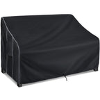 Forspark Patio Furniture Sofa Covers 85W X 37D X 35H 3-Seater Inch Outdoor Waterproof Couch Loveseat Bench Cover, Black