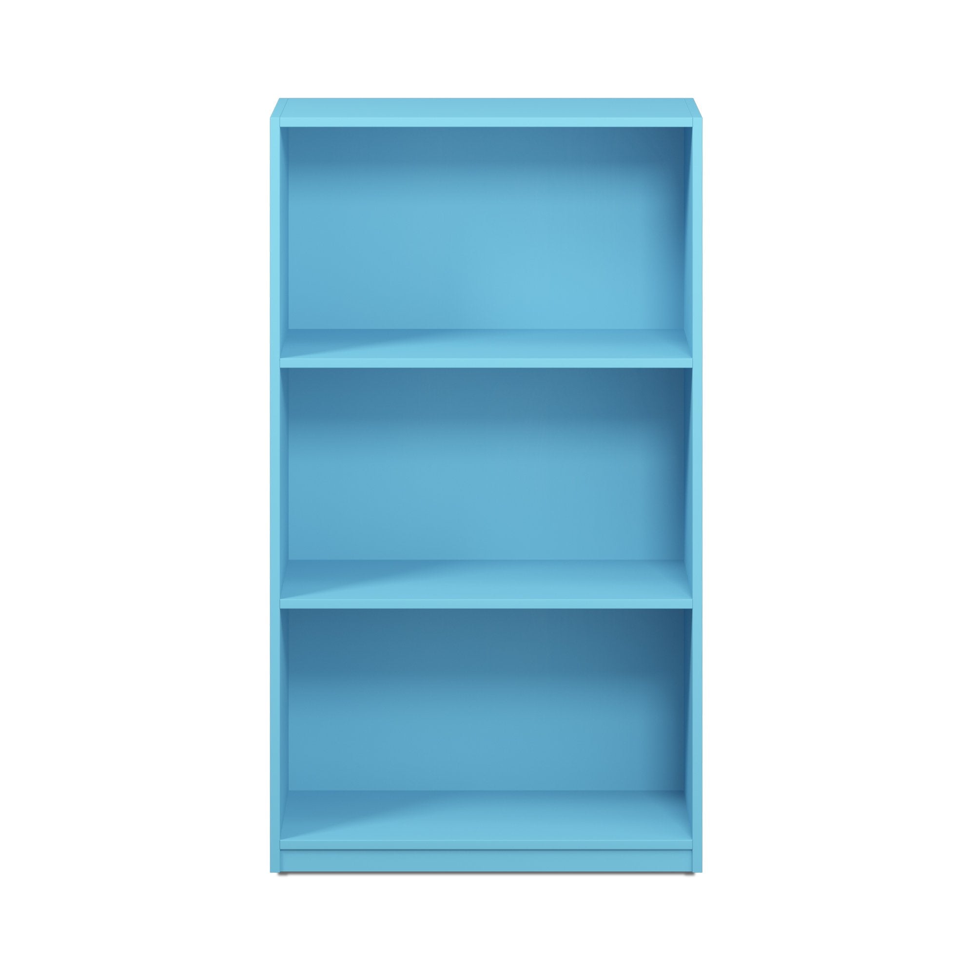 Furinno Basic 3-Tier Bookcase Storage Shelves, Light Blue