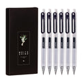 Xize Sh 0.38 Ultra Fine Gel Ink Pens Fine Point Smooth Writing Quick Dry Pens For Note Taking,Black Ink, Retractable,6 Count,(23