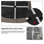 Genina Waterproof Seat Covers For Dining Room Chairs Covers Dining Chair Seat Covers Kitchen Chair Covers Slipcovers (Taupe, 2 Pcs)