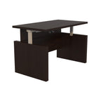 Aberdeen Height-Adjustable Desk, Straight Front Top & Base, 72" W Mocha