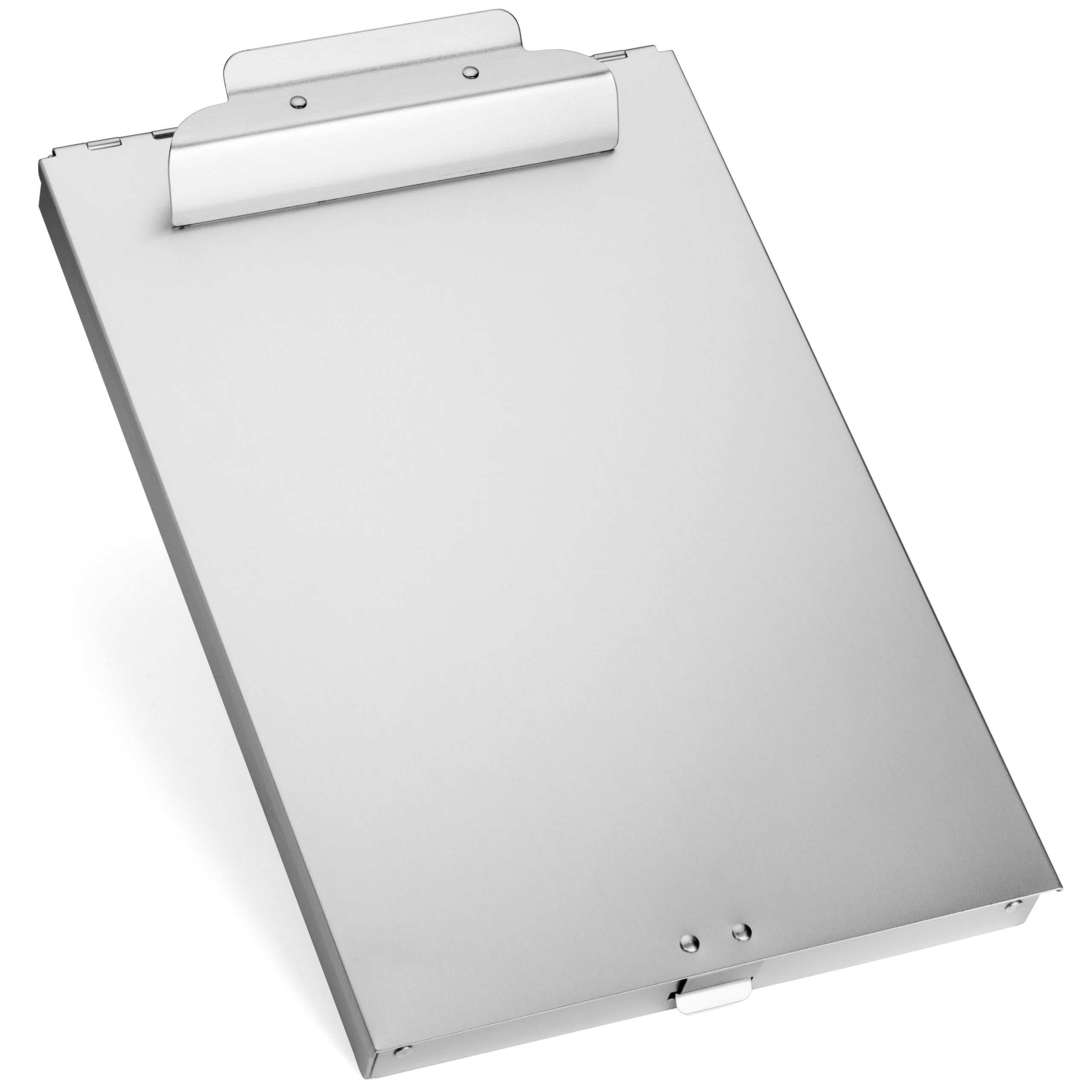 Blue Summit Supplies Aluminum Storage Clipboard, 1 Compartment, Large Heavy Duty Clip For Letter Paper, Great For Office, Jobsit