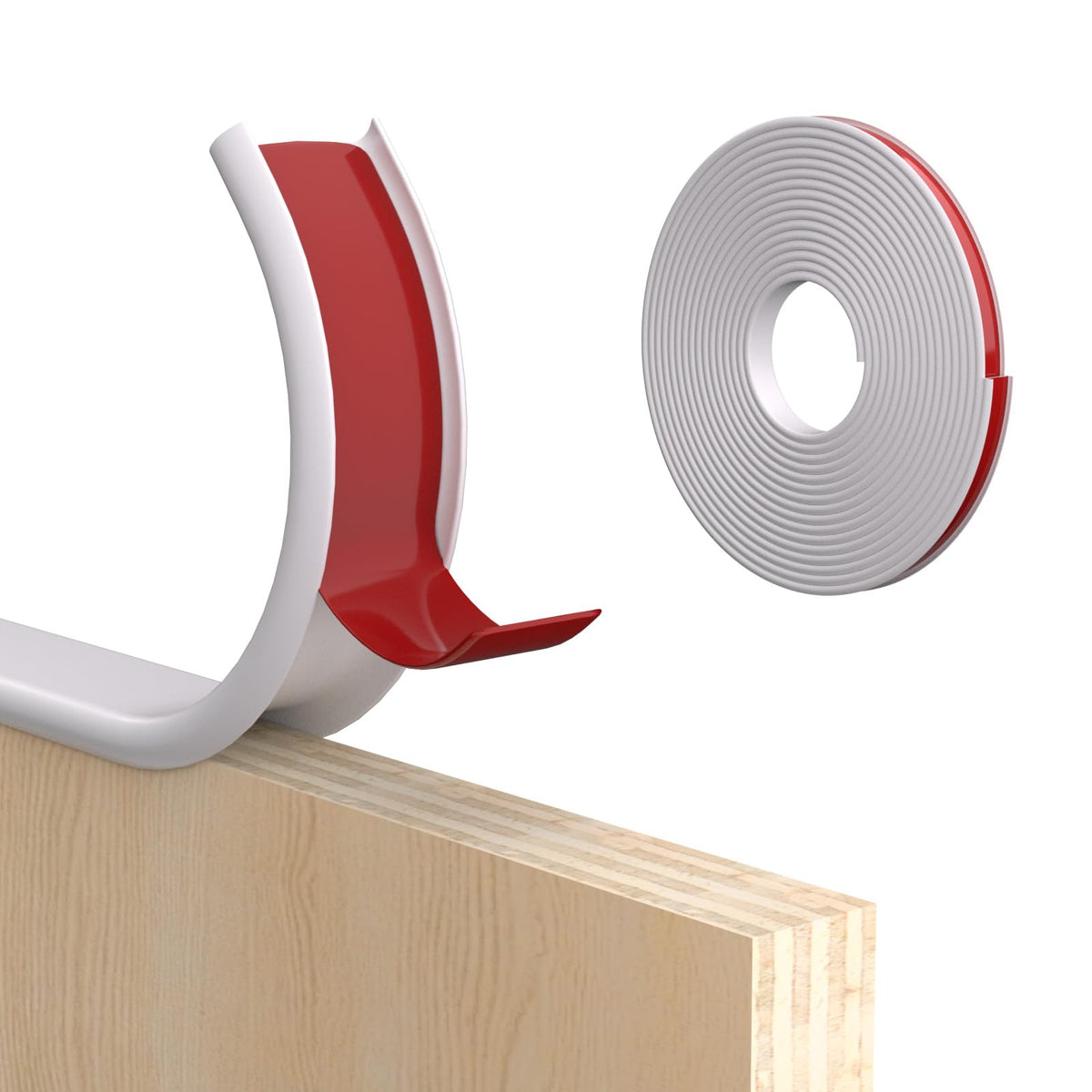 Orgthin U-Shape Edge Banding, 1 Inch X 40Ft Edge Tpe Self Adhesive Veneer Edging Trim Flexible Edge Protector, Strip For Counter