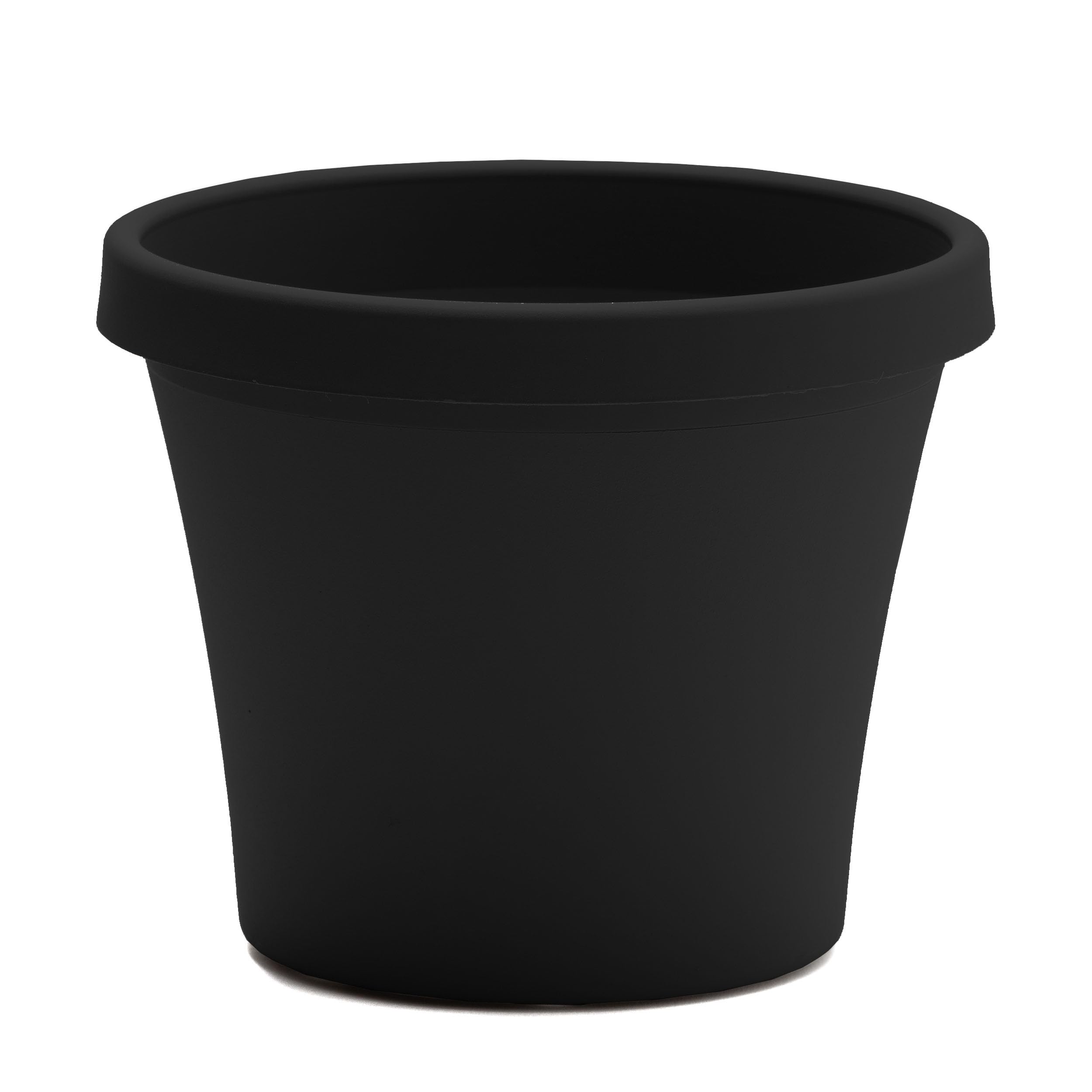 Bloem Terra Pot Planter: 14' - Black - Durable Resin Pot, For Indoor And Outdoor Use, Gardening, 5 Gallon Capacity, Saucer Sold