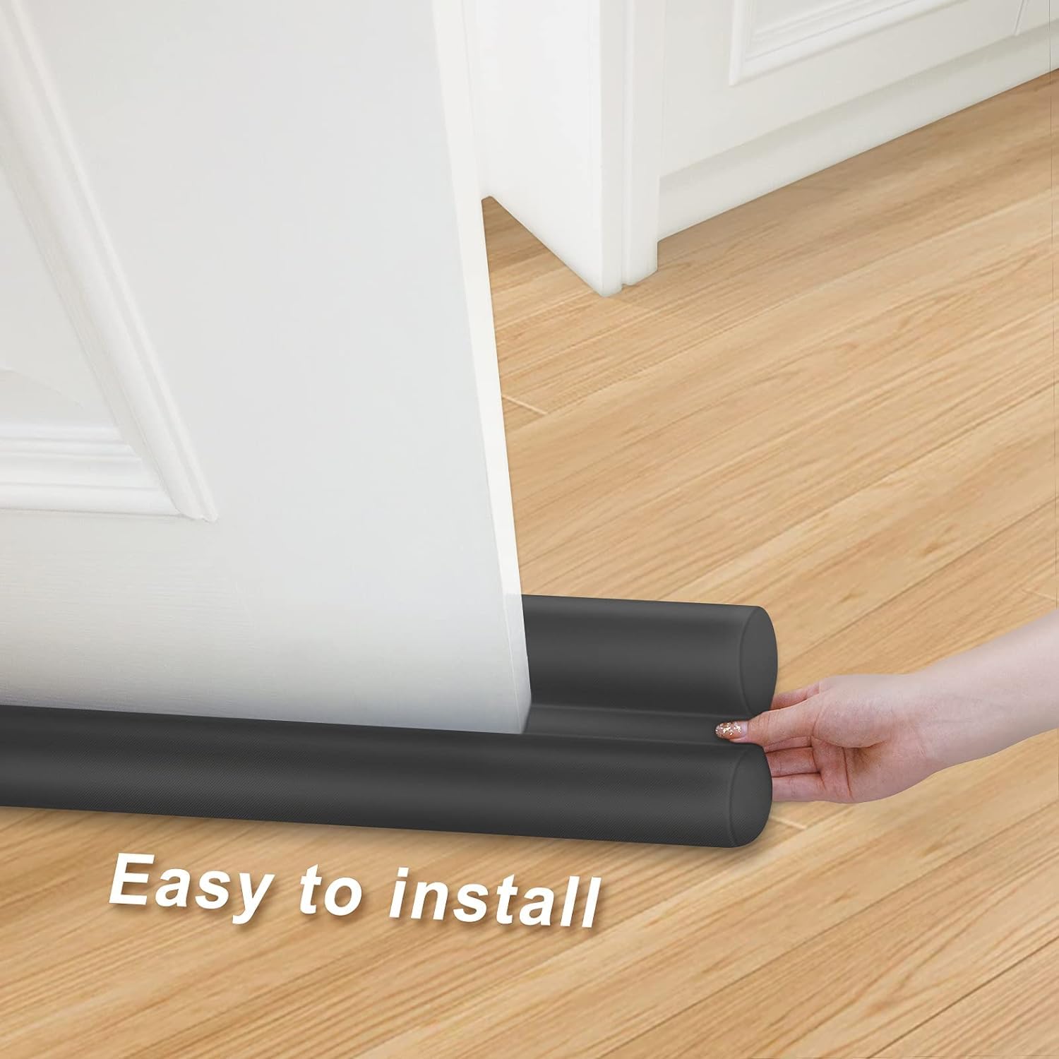 Maxtid 32' Gray Door Air Draft Stopper - Wind Blocker For Bedroom Doors & Small Apartments