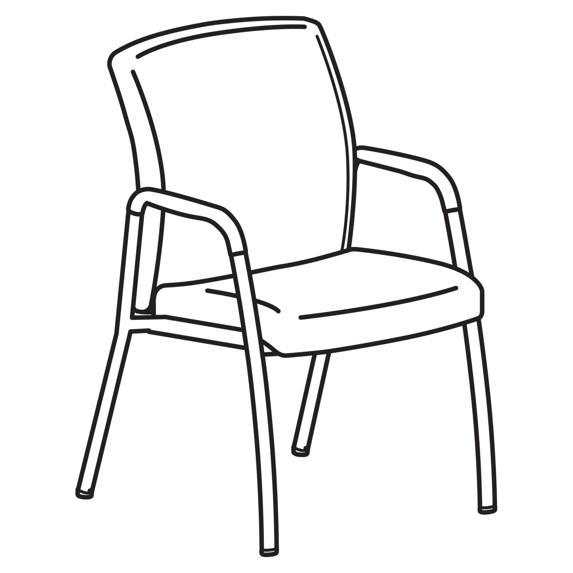 Hon Ignition 4-Leg Guest Chair Office Chiar, Black