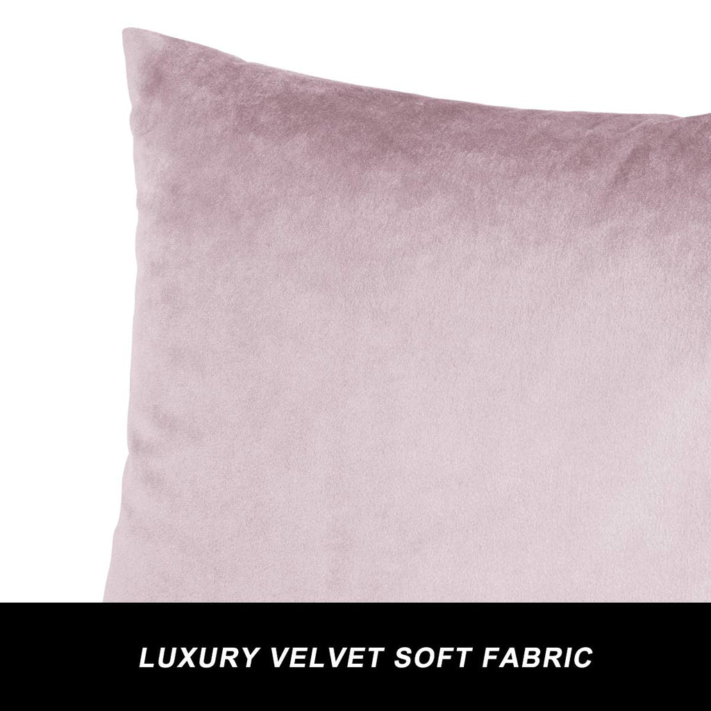 Gigizaza Decorative Couch Throw Pillow Cover,Set Of 2 20X20 Sweet Lilac Pillow Covers,Square Sofa Velvet Throw Cushions