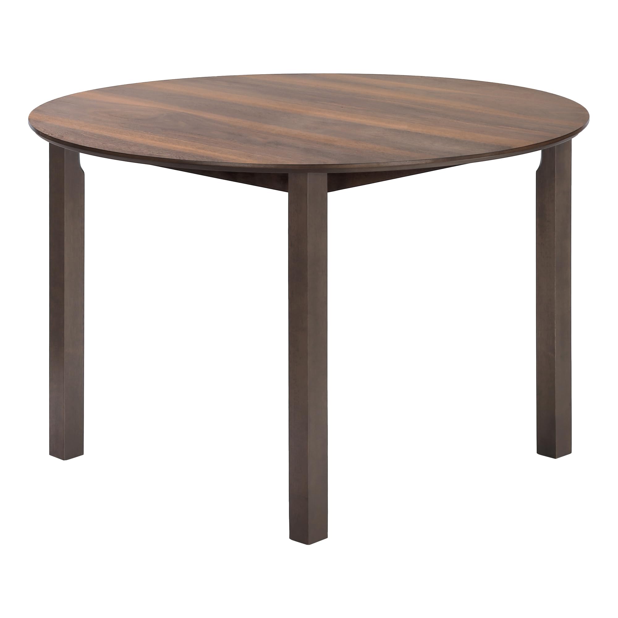 Monarch Specialties I 1316 Dining Table, 48&Quot; Round, Small, Kitchen, Dining Room, Veneer, Wood Legs, Brown, Transitional