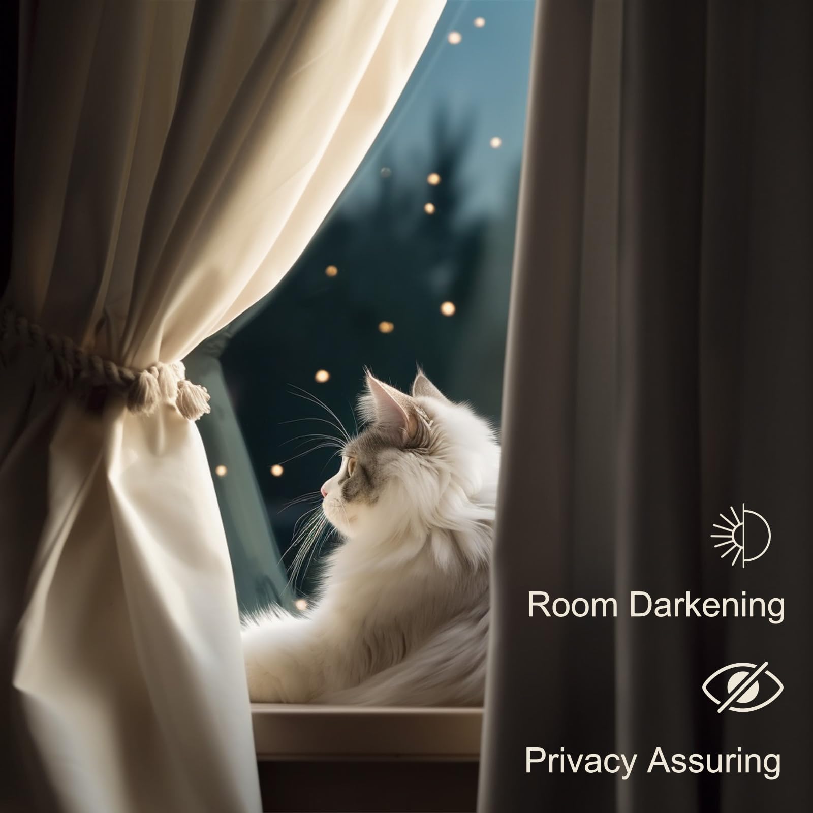 Lazzzy Velvet Curtains Beige Thermal Insulated Curtains 108 Inch Extra Long Drapes For Bedroom Living Room Darkening Noise Reducing Soft Luxury Window Treatments Grommet Curtains 2 Panels Beige