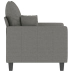 vidaXL Modern 1-Seater Sofa Chair, Dark Gray Fabric, Highly Comfortable, Sturdy and Stable Frame, Thickly Padded Seat, Simple and Elegant Design