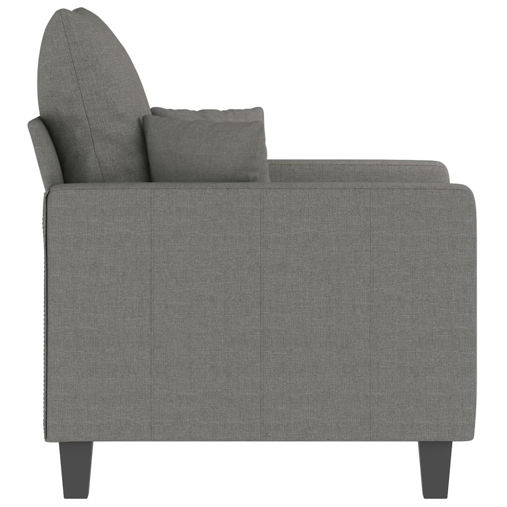 vidaXL Modern 1-Seater Sofa Chair, Dark Gray Fabric, Highly Comfortable, Sturdy and Stable Frame, Thickly Padded Seat, Simple and Elegant Design