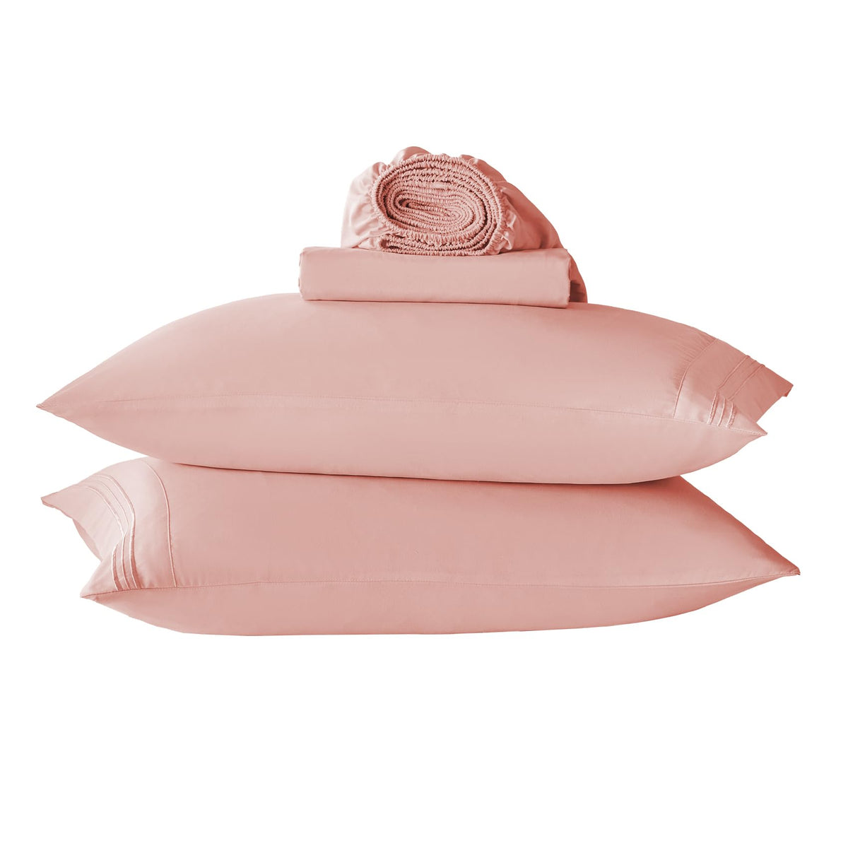 Pink Twin Size Sheets Set-3 Piece Microfiber Bedsheets-Deep Pocket Fitted Sheet & Pillowcase Sets-Soft Cooling Single Bed Sheet