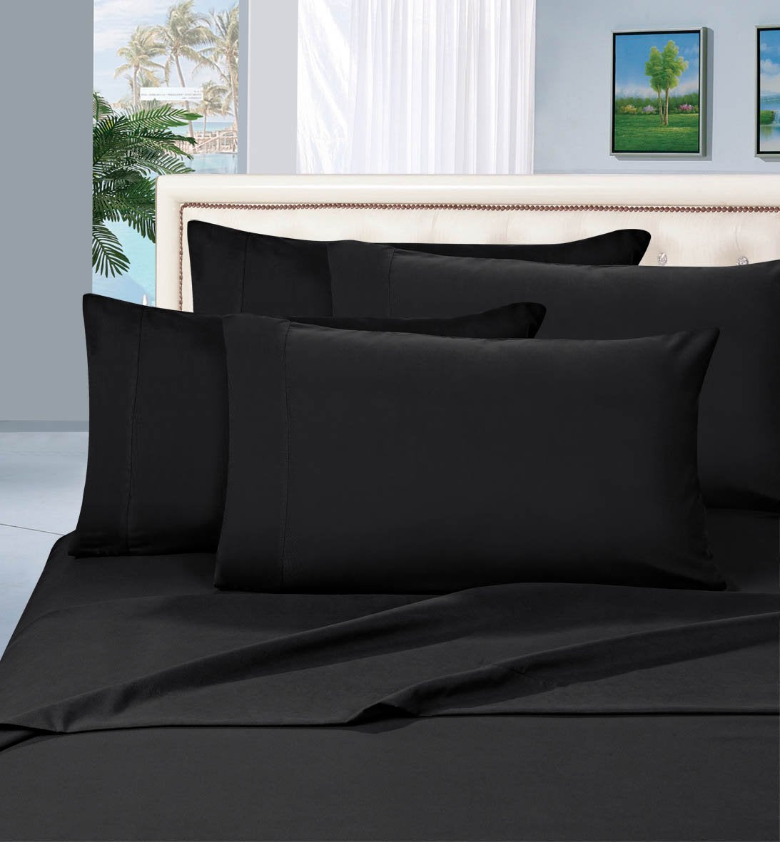 Elegant Comfort Wrinkle Resistant Luxury 6-Piece Bed Sheet Set - 1500 Premier Hotel Quality Silky Soft #1 Rated Sheet Set - King