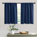 RYB HOME Blackout Curtains Small Window Decor Light Block Thermal Insulated Drapes for Bedroom Kitchen Cabinet Basement RV Curta