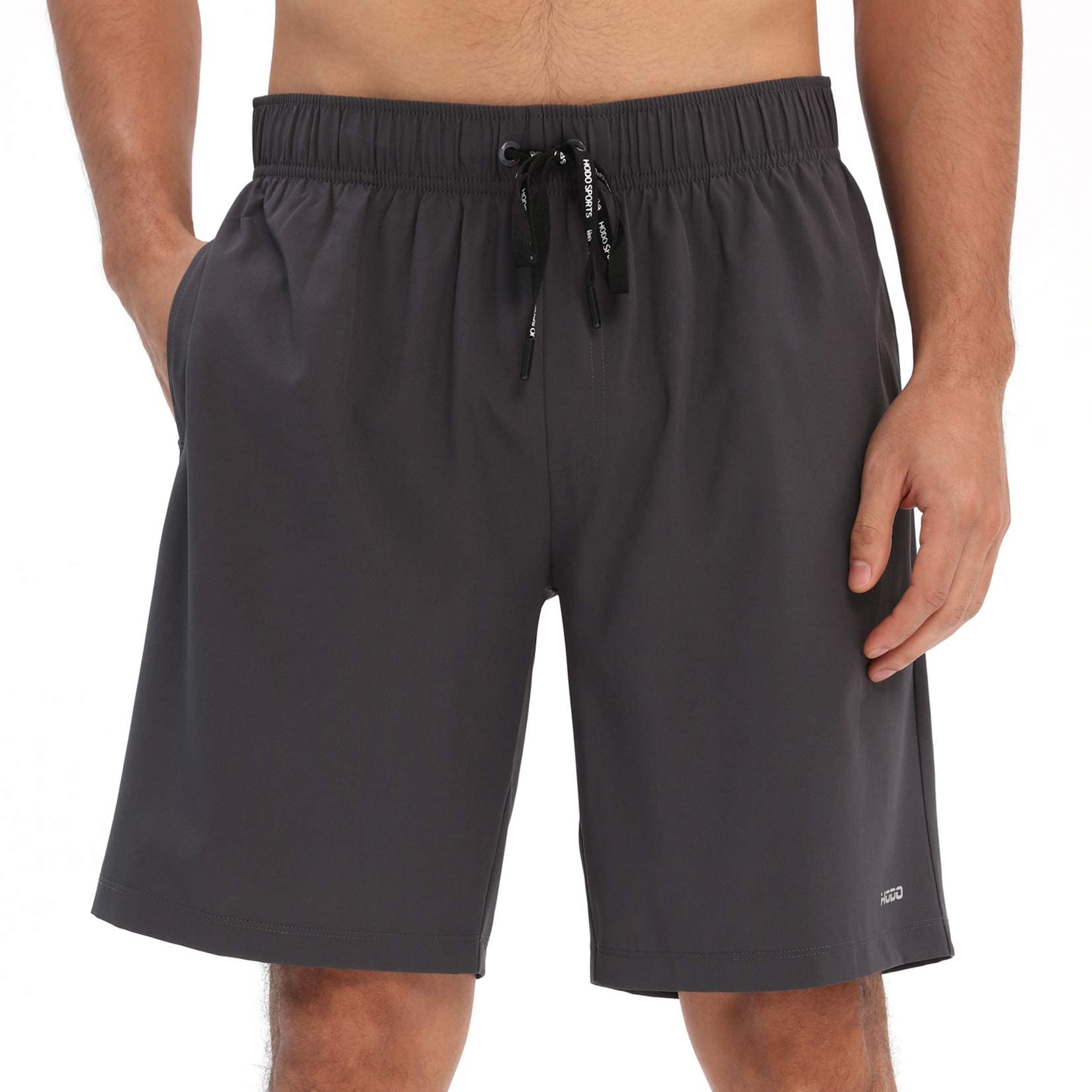 Hodo Mens Swim Trunks 9 Quick Dry Swim Shorts Bathing Suit Dark Gray